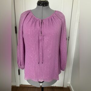White House Black Market Lavender Blouse